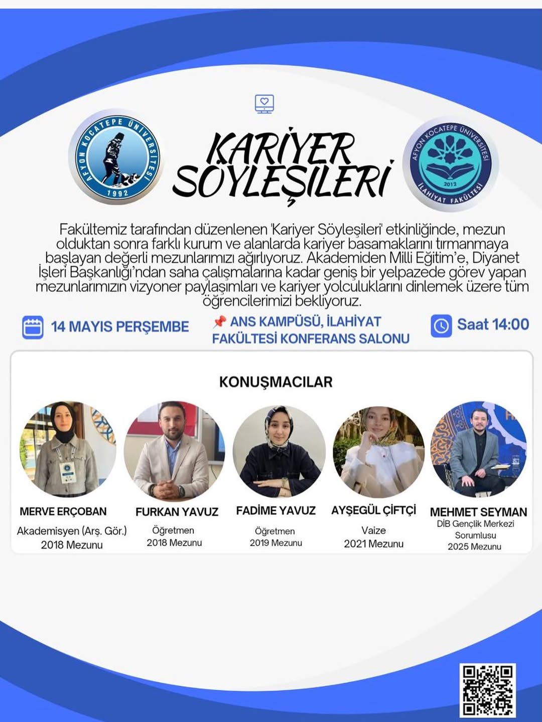 Afyon Kocatepe Üniversitesi'nde Bugün: Kariyer Söyleşileri
