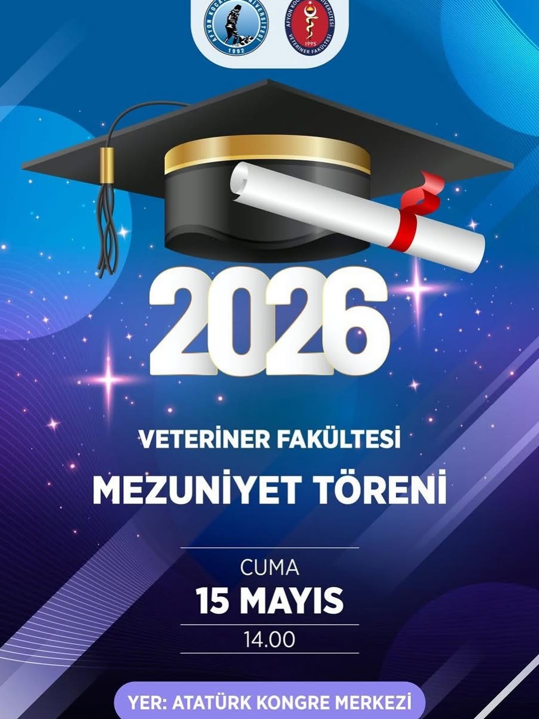 Afyon Kocatepe Üniversitesi'nde Bugün: Veteriner Fakültesi Mezuniyet Töreni!