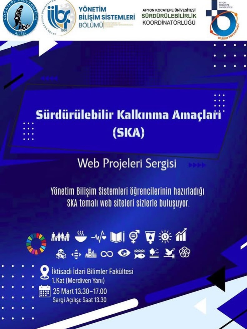 Afyon Kocatepe Üniversitesi'nden Sürdürülebilir Kalkınma Amaçları Web Projeleri Sergisi