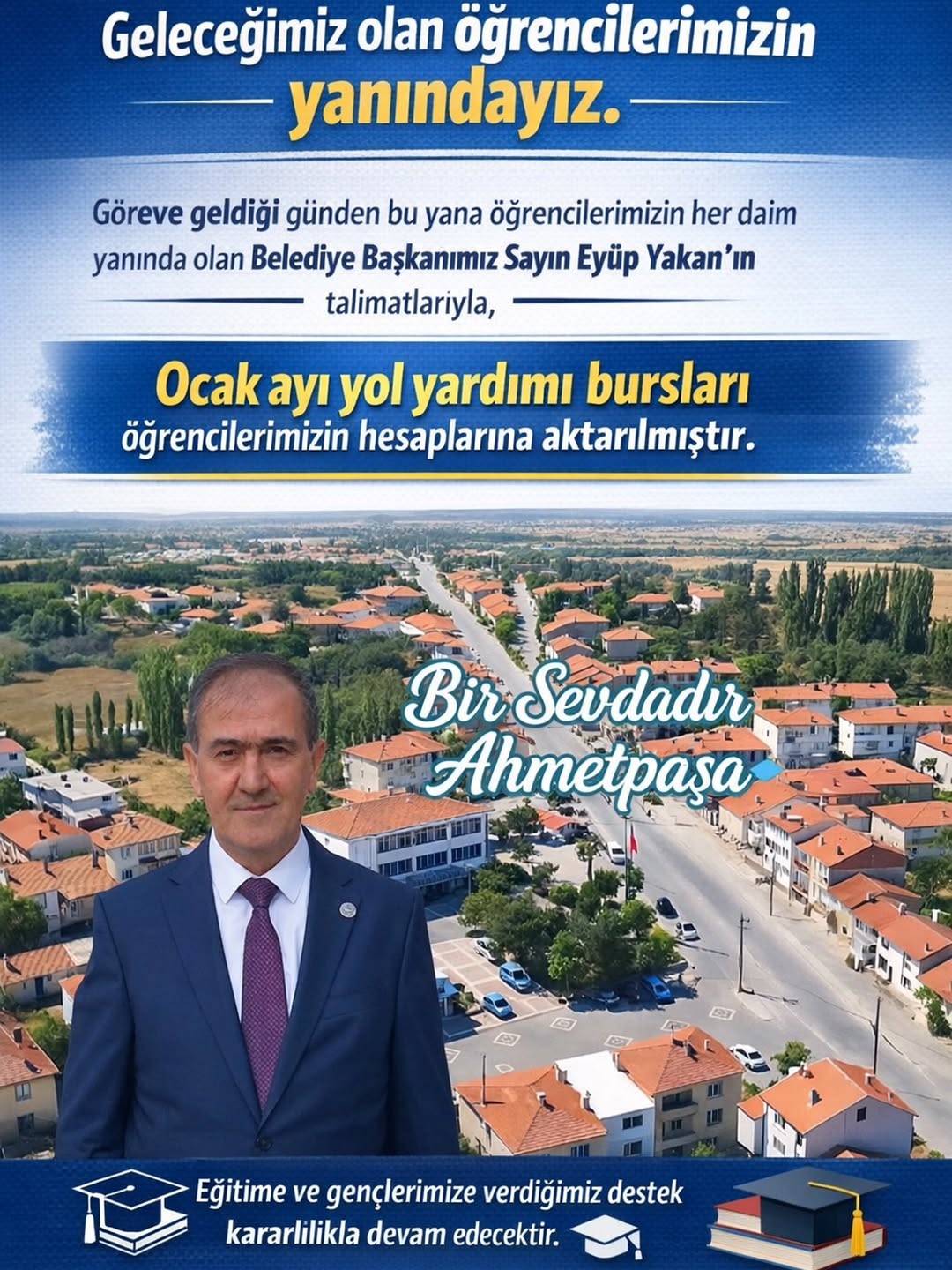 Afyonkarahisar AhmetPaşa Belediyesi Öğrencilere Yol Yardımı Bursu Sağladı