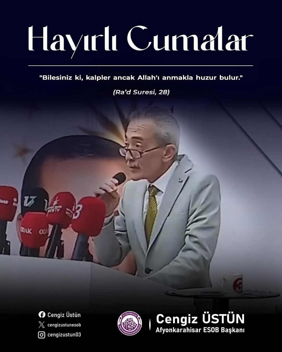 Afyonkarahisar Esnaf Ve Sanatkarlar Odaları Birliği'nden Anlamlı Paylaşım