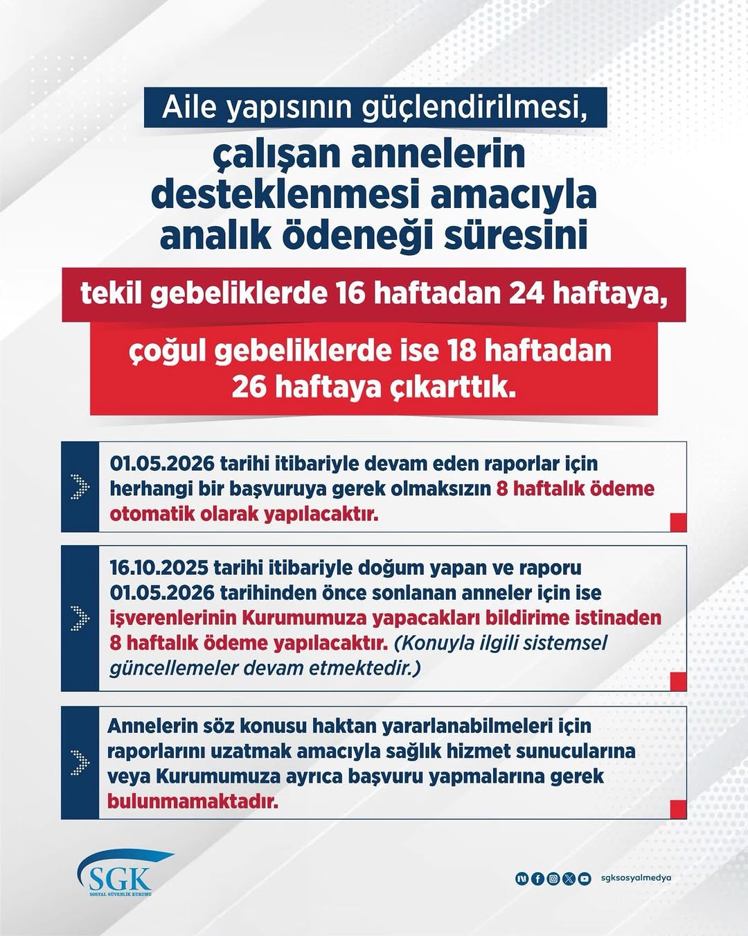Çalışan Anneler için Analık Ödeneği Süresi Uzatılıyor