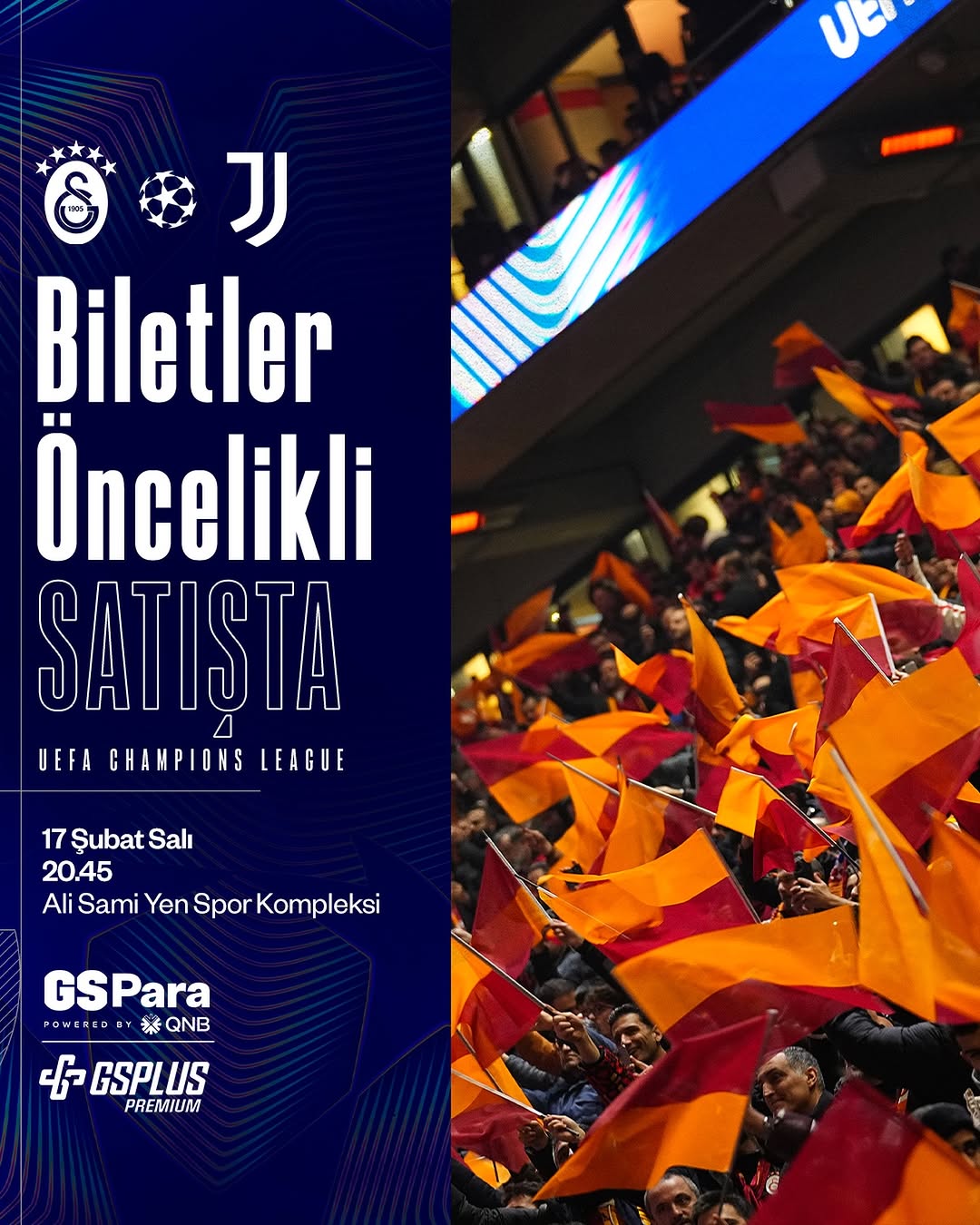 Galatasaray'ın Juventus Maçı Biletleri Satışta! GSPlus Premium Üyelerine Özel Fırsatlar