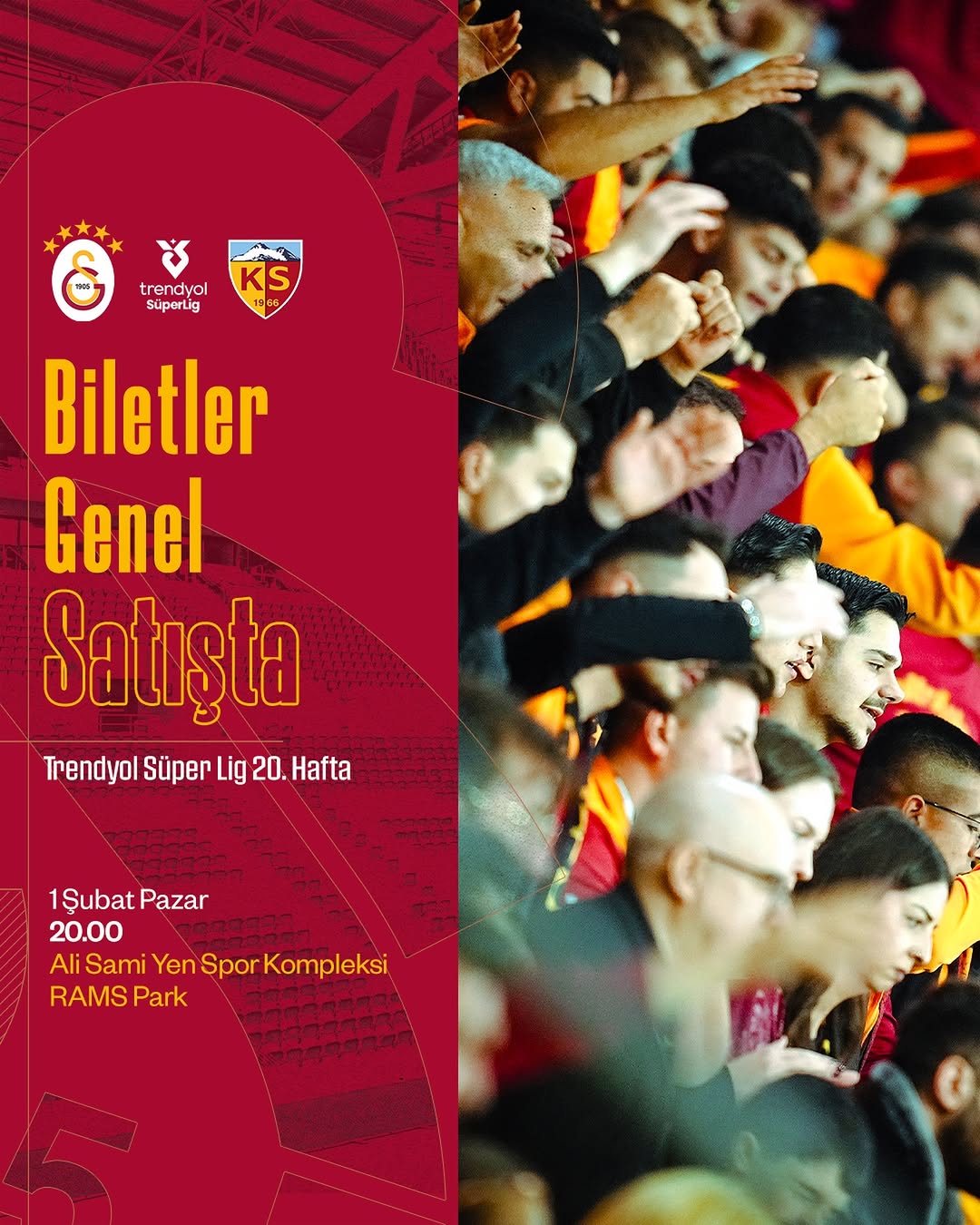 Galatasaray Spor Kulübü, Z. Kayserispor Maçı Biletlerini Satışa Sundu