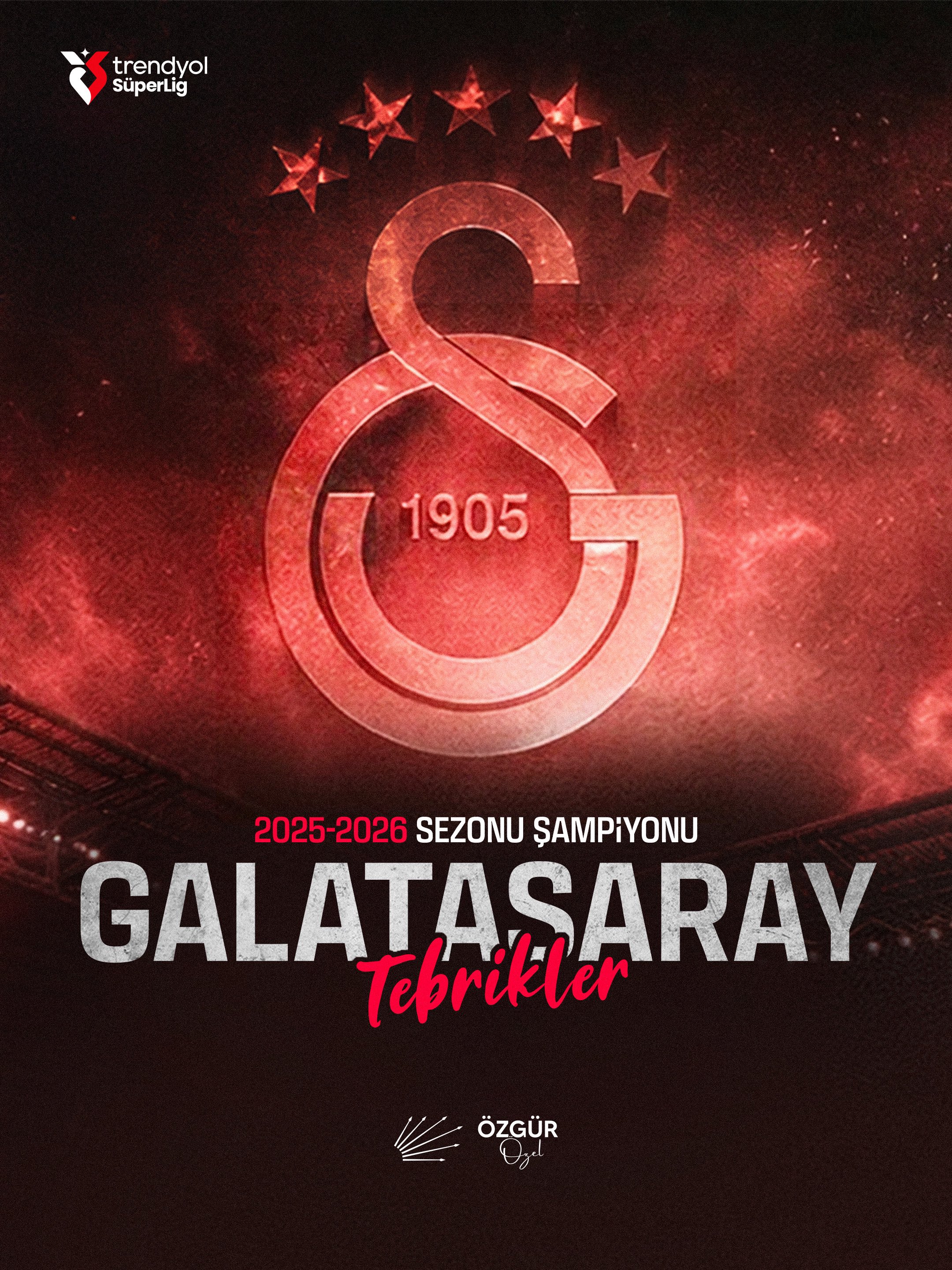 Galatasaray, Trendyol Süper Lig şampiyonu oldu