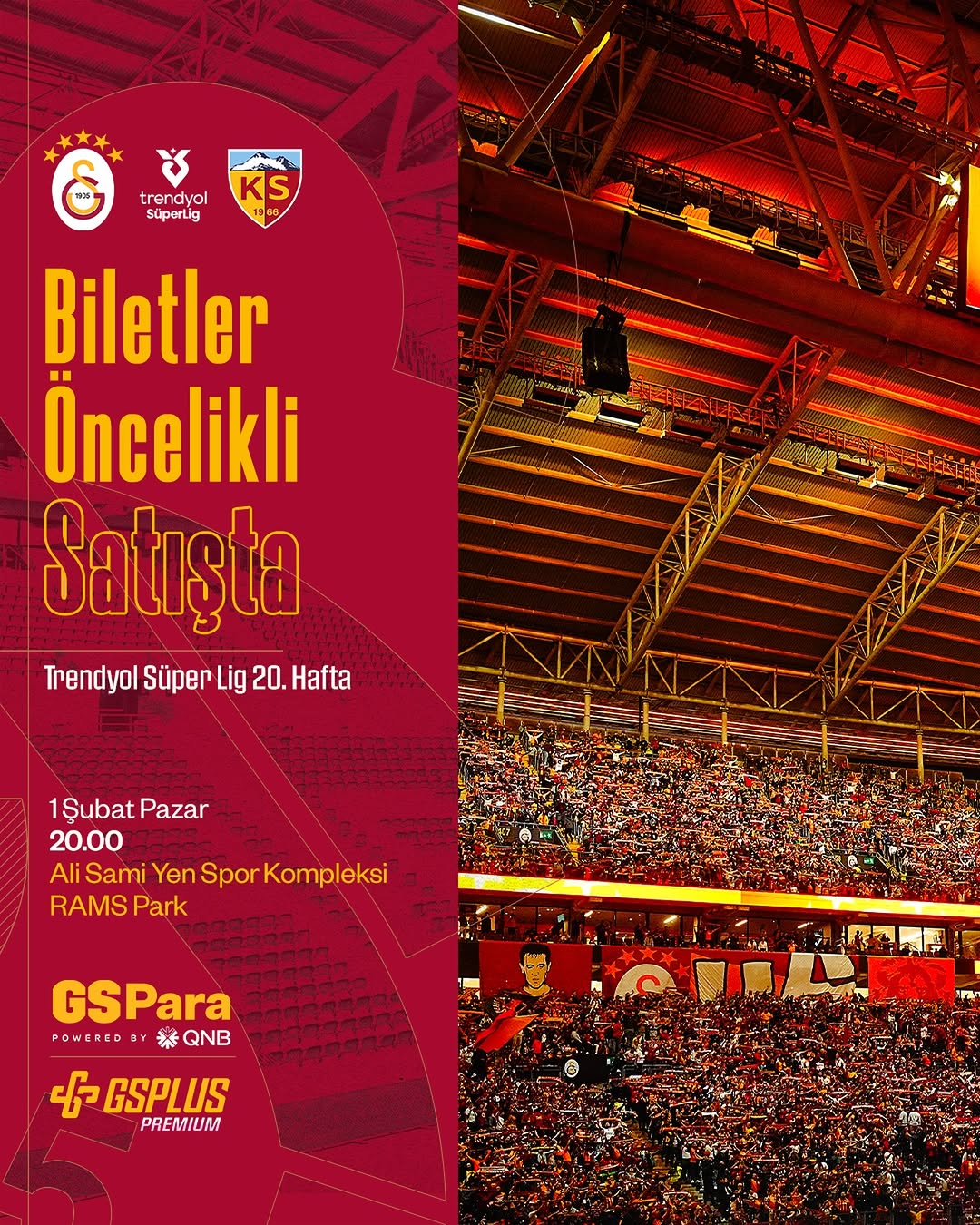 Galatasaray, Z. Kayserispor Maçı Biletleri Satışta!