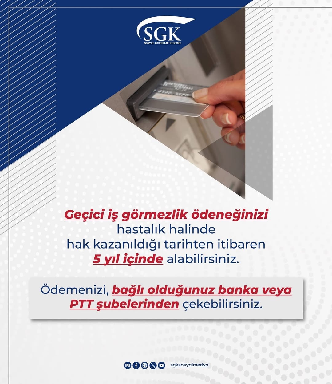 Geçici İş Göremezlik Ödeneği Başvurusu 5 Yıl İçinde Yapılmalı
