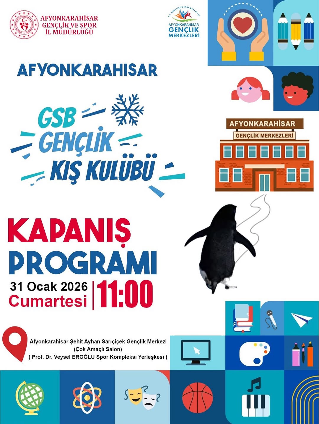 GSB Gençlik Kış Kulübü Kapanış Programı’na Davetlisiniz!