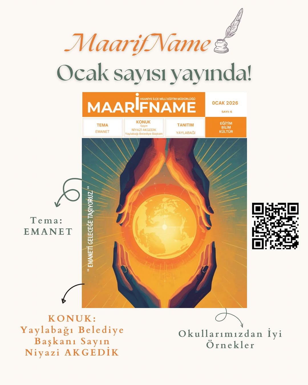 İhsaniye İlçe Milli Eğitim Müdürlüğü'nden Yeni Dergi: MaarifName 6. Sayı