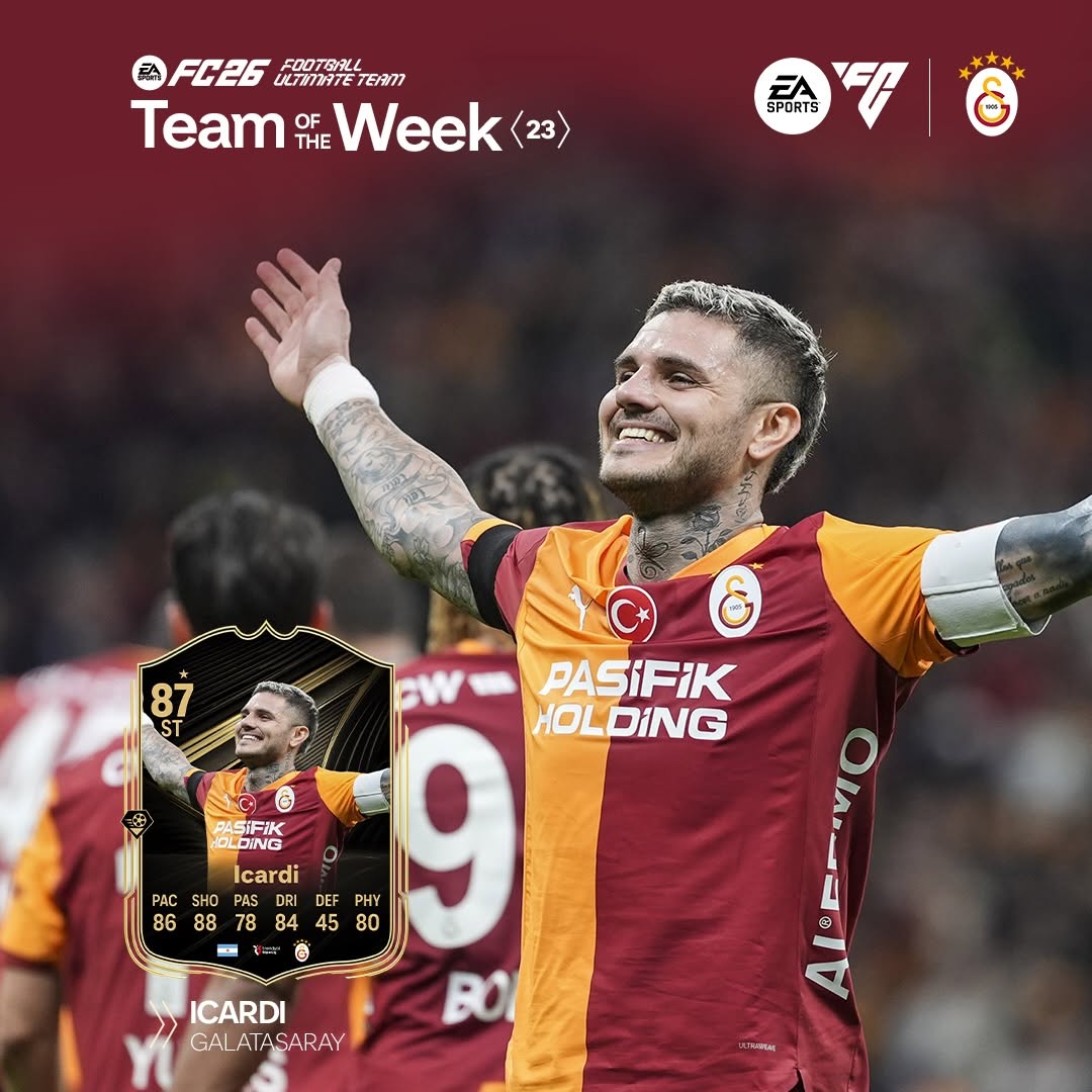 Mauro Icardi, Eyüpspor karşısında hat-trick yaparak @easportsfc Ultimate Team 23. Haftanın Takımı'nda