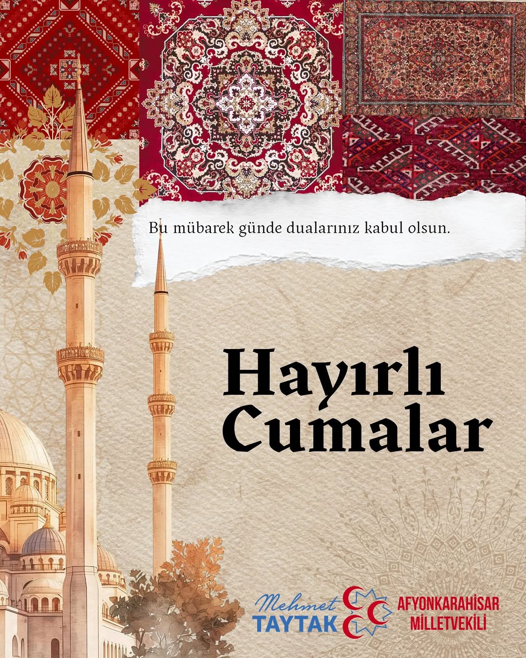 Mhp Afyonkarahisar Milletvekili Mehmet Taytak'tan Cumaya Özel Paylaşım