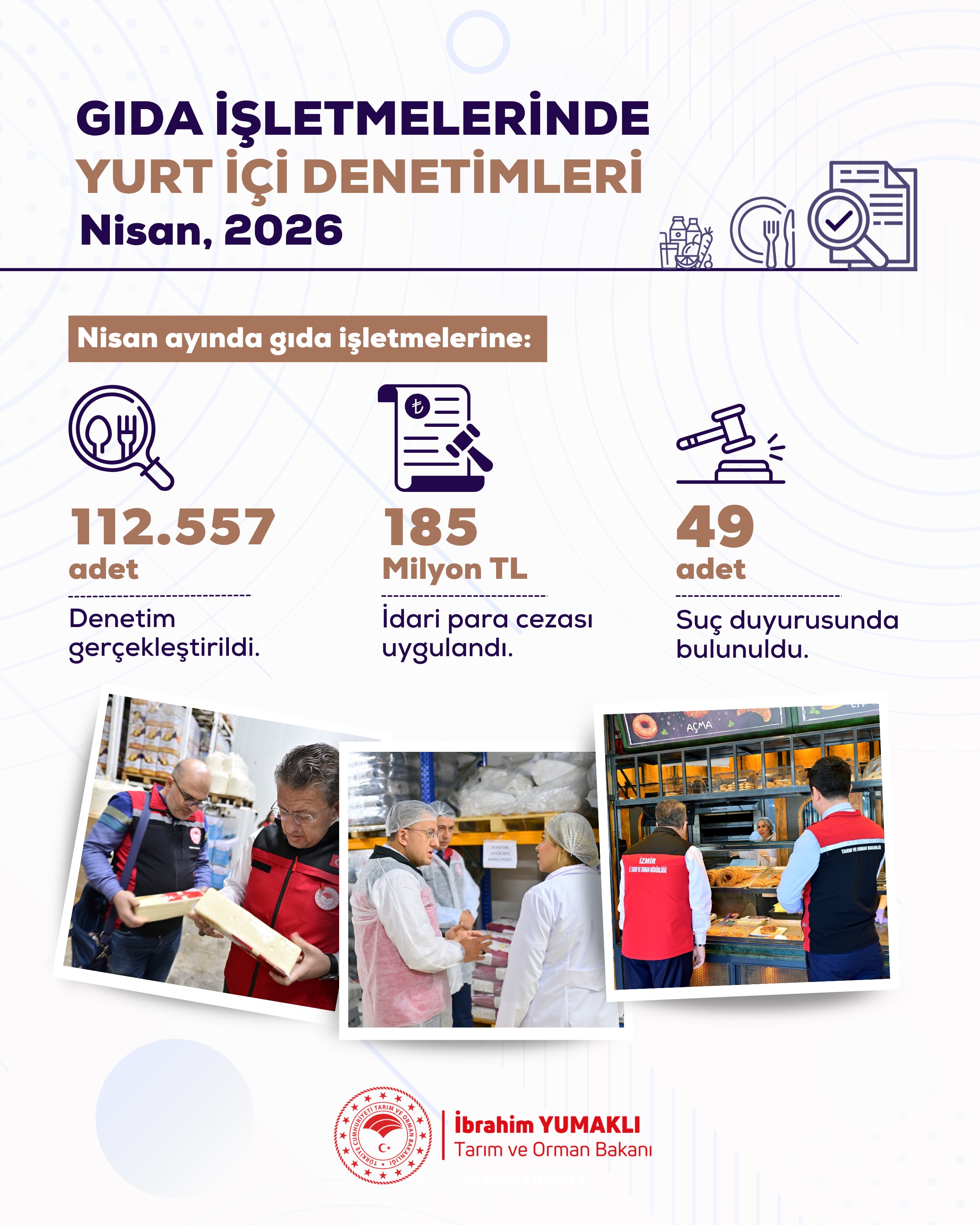Nisan'da Türkiye genelinde gıda denetimleri yapıldı