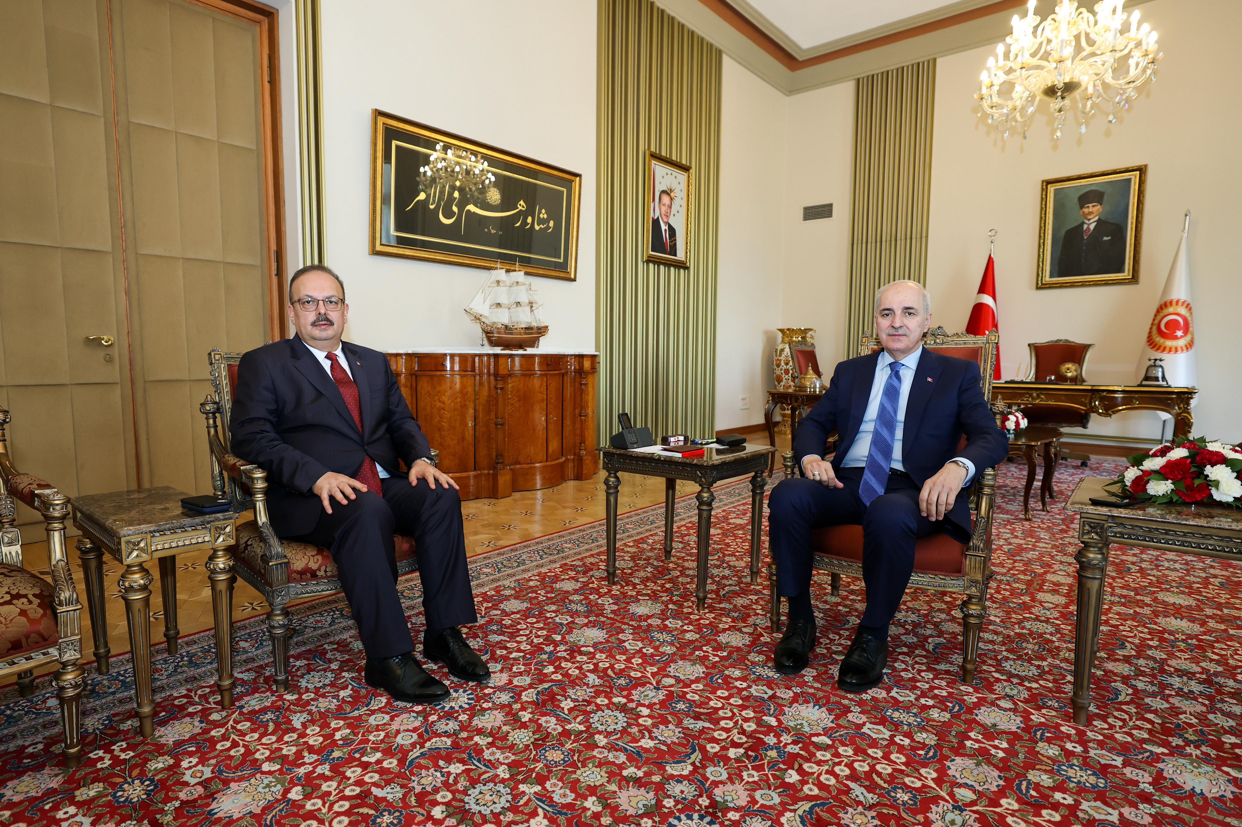 Numan Kurtulmuş, Ankara Valisi Canbolat'ı ağırladı