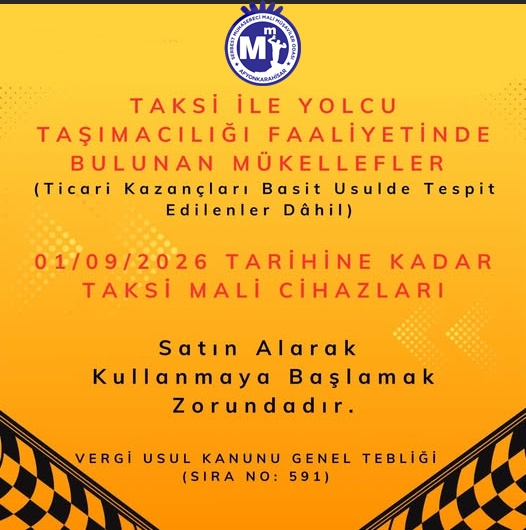 Taksi Mükelleflerine Yeni Düzenleme: Mali Cihaz Zorunluluğu
