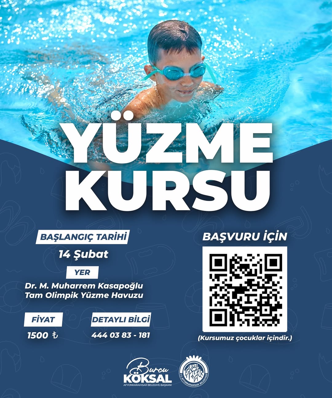 T.C. Afyonkarahisar Belediyesi Yüzme Kursları Başlıyor!