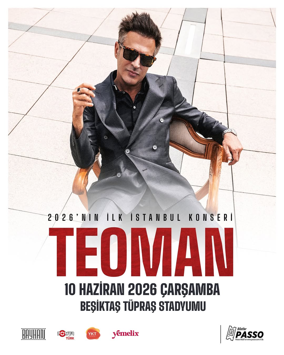 Tüpraş Stadyumu, Teoman'ın 2026 İstanbul Konserine Ev Sahipliği Yapacak