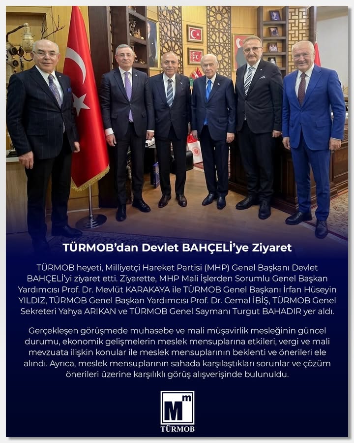 TÜRMOB Heyeti Devlet Bahçeli’yi Ziyaret Etti